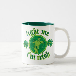 Fight Me I'm Irish Two-Tone Coffee Mug