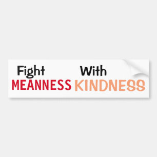 Fight Meanness with Kindness Bumper Sticker