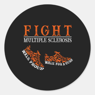 Fight Multiple Sclerosis Ms Awareness Ms Warrior R Classic Round Sticker