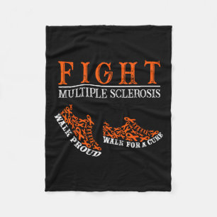 Fight Multiple Sclerosis Ms Awareness Ms Warrior R Fleece Blanket