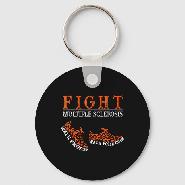 Fight Multiple Sclerosis Ms Awareness Ms Warrior R Key Ring (Front)
