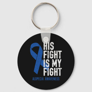 Fight My Fight Family Support Alopecia Areata Awar Key Ring