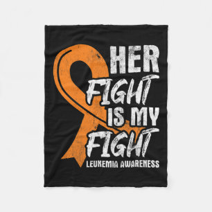 Fight My Fight Leukaemia Awareness Ribbon Leukaemi Fleece Blanket