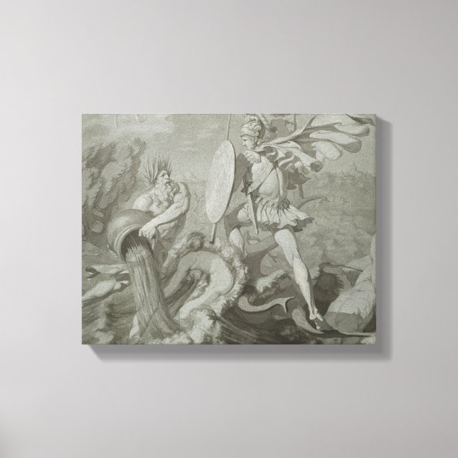 Fight of Achilles with the River Scamander Canvas Print (Front)