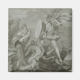 Fight of Achilles with the River Scamander Magnet