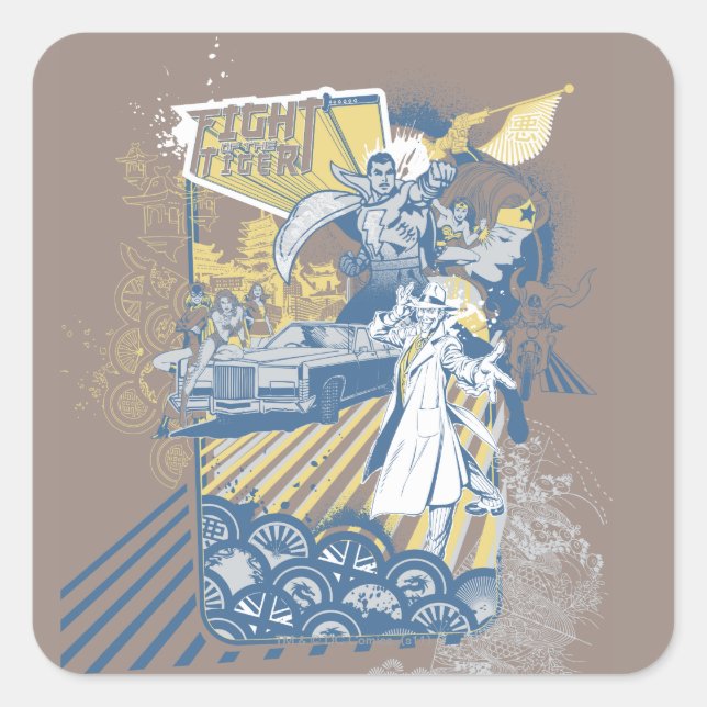 Fight of the Tiger Square Sticker (Front)