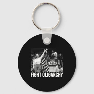 Fight Oligarchy Bernie Sanders And Aoc Freedom Us Key Ring