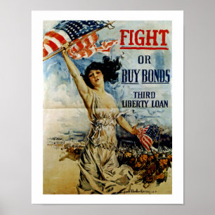 Fight or Buy Bonds ~ Third Liberty Loan Poster
