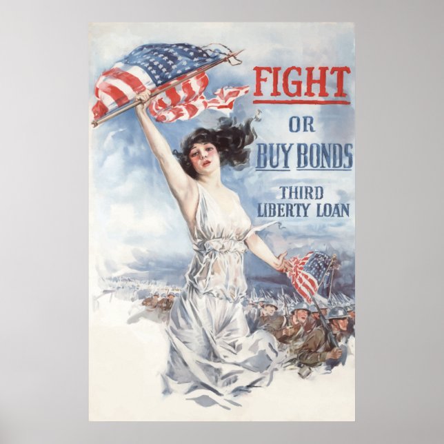 Fight or Buy Bonds -- WW1 Poster (Front)