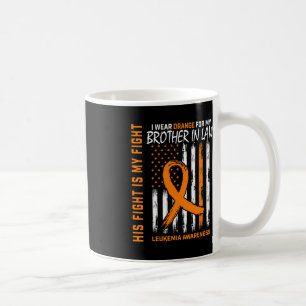 Fight Orange Brother In Law Leukaemia Cancer Aware Coffee Mug