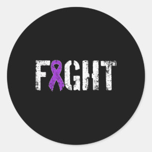 Fight Pancreatic Cancer - Military Style Awareness Classic Round Sticker