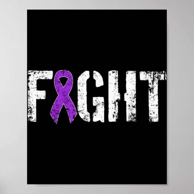 Fight Pancreatic Cancer Military Style Awareness  Poster (Front)