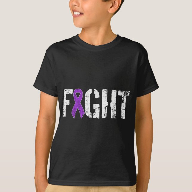 Fight Pancreatic Cancer Military Style Awareness  T-Shirt (Front)