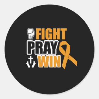 Fight Pray Win Appendix Cancer Classic Round Sticker