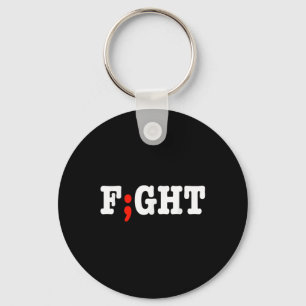 Fight Project Semicolon Depression Anxiety Awarene Key Ring