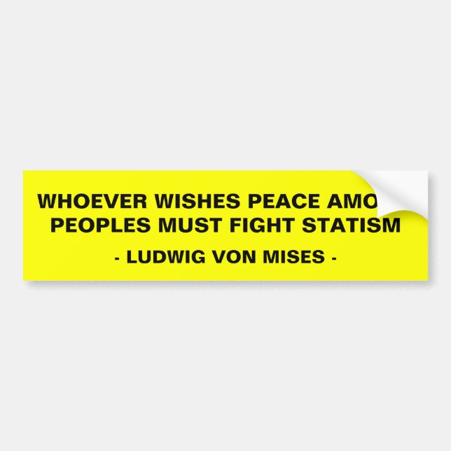 Fight Statism Bumper Sticker (Front)