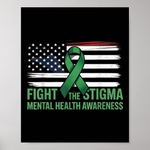 Fight Stigma Mental Health S Awareness American Fl Poster
