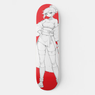 Fight Style Anime Girl Skateboard Deck