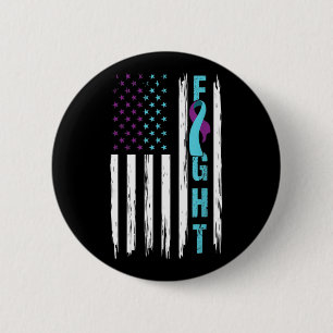 Fight Suicide Awareness And Prevention American Fl 6 Cm Round Badge
