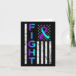 Fight Suicide Awareness And Prevention American Fl Card