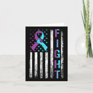 Fight Suicide Prevention Awareness American Flag R Card
