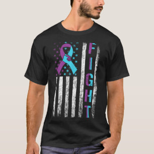 Fight Suicide Prevention Awareness American Flag R T-Shirt