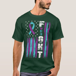 Fight Suicide Prevention Awareness Patriotic Ameri T-Shirt
