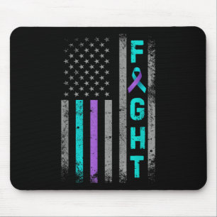 Fight Suicide Prevention Awareness Us American Fla Mouse Pad