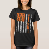 fight.support for Leukaemia Awareness orange Ribbo