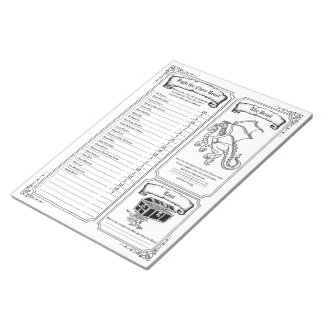 Fight the Chore Beast (Filled In) Notepad