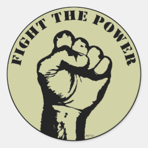 Fight The Power Classic Round Sticker