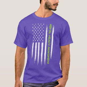 Fight The Stigma Green Ribbon Mental Health Awaren T-Shirt