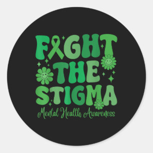 Fight The Stigma Leopard Mental Health S Awareness Classic Round Sticker