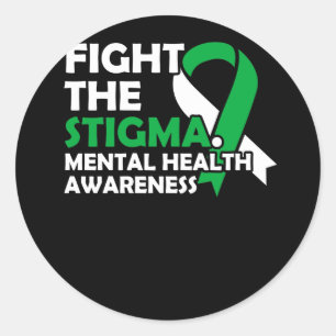 Fight The Stigma. Mental Health Awareness Classic Round Sticker