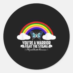 Fight The Stigma- Mental Health Awareness Month  Classic Round Sticker
