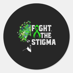 Fight The Stigma Mental Health Awareness Preventio Classic Round Sticker