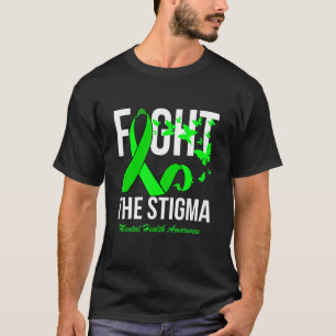 Fight The Stigma Mental Health Awareness Ribon Usa T-Shirt