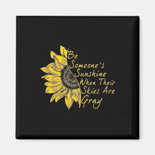 Fight The Stigma  Mental Health Awareness sunflowe Magnet