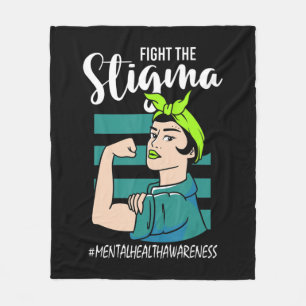 Fight The Stigma Mind Stability Awareness Fleece Blanket