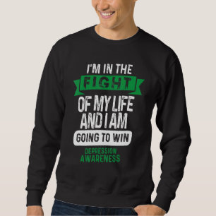 Fight to Win Depression Awareness Supporter Ribbon Sweatshirt