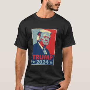Fight Trump 2024 Election American Flag Donald Tru T-Shirt