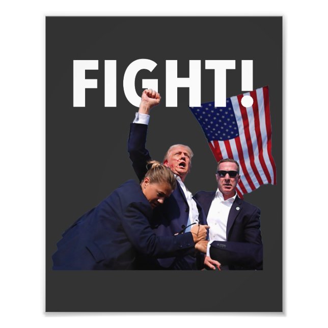 Fight Trump 2024 Survived Shot At Election Rally Photo Print (Front)