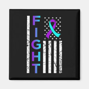 Fight USA Flag Happy Suicide Awareness Support Gra Magnet