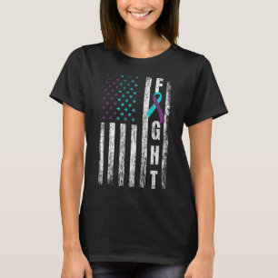 Fight Usa Flag Happy Suicide Prevention Awareness T-Shirt