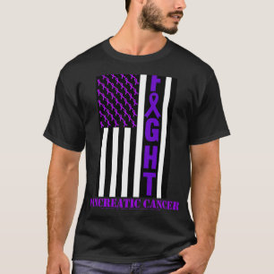Fight USA Flag Pancreatic Cancer Awareness Month G T-Shirt