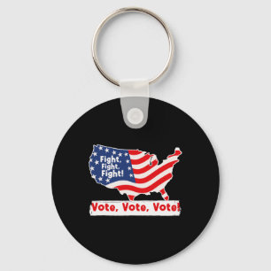 Fight Vote For Trump Presidential Election Key Ring