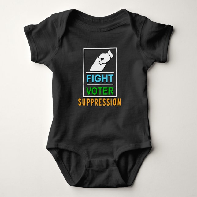 Fight Voter Suppression - Election Design Baby Bodysuit (Front)