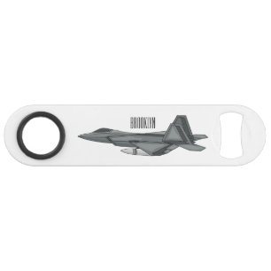 Fighter aircraft cartoon illustration