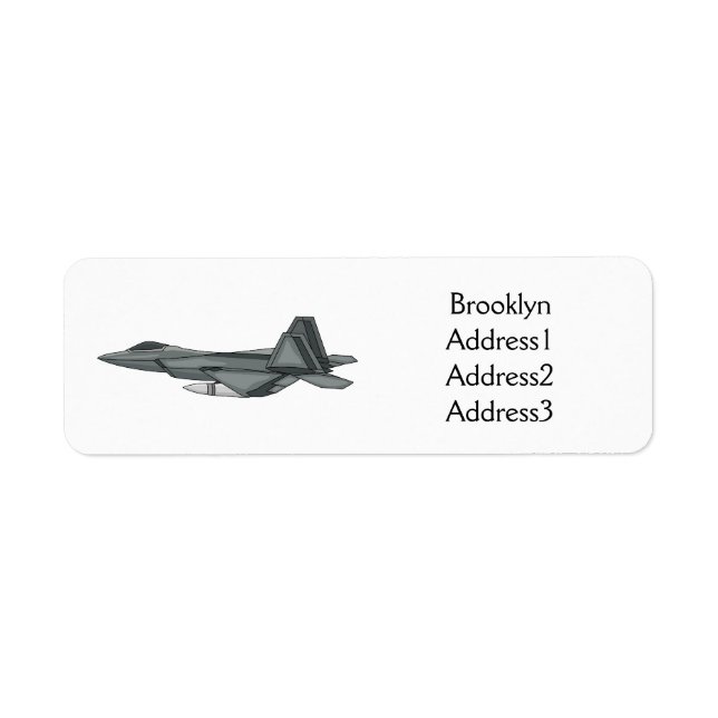 Fighter aircraft cartoon illustration (Front)