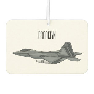 Fighter aircraft cartoon illustration car air freshener